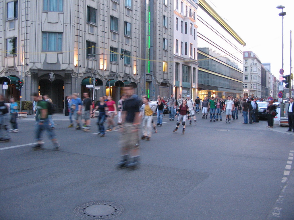 Skaters at the Französische Straße street