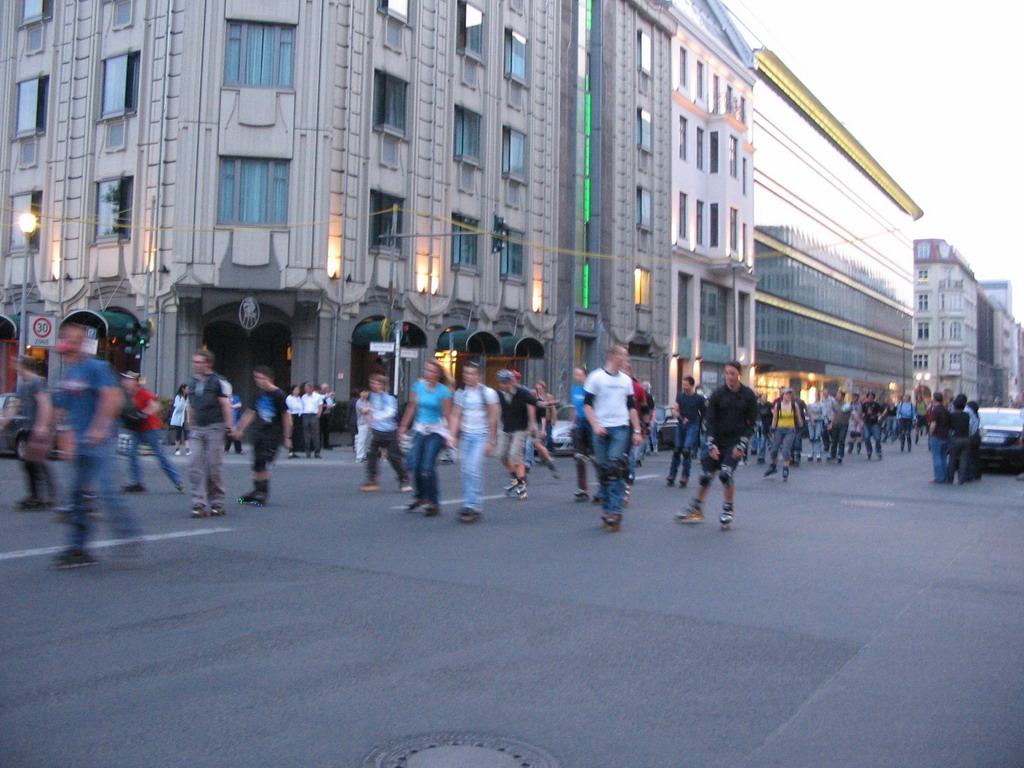 Skaters at the Französische Straße street