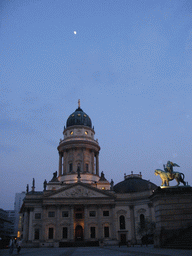 North side of the Neue Kirche church at the Gendarmenmarkt square, at sunset