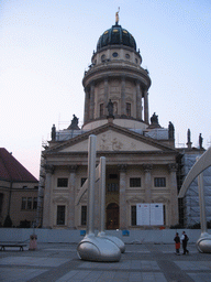 South side of the French Cathedral at the Gendarmenmarkt square, at sunset