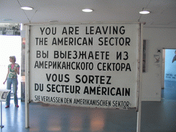 American sign at the Haus am Checkpoint Charlie museum