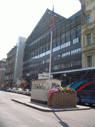 The American side of Checkpoint Charlie at the Friedrichstraße street