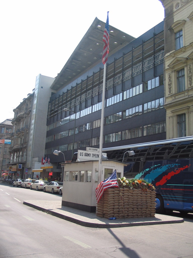 The American side of Checkpoint Charlie at the Friedrichstraße street