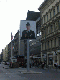 The American side of Checkpoint Charlie at the Friedrichstraße street