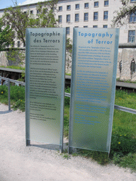 Explanation on the Topography of Terror museum at the Niederkirchnerstraße street