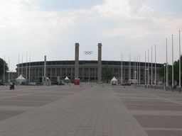 Front of the Olympiastadion Berlin stadium at the Olympischer Platz square