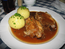 Dinner at a restaurant at the Hackescher Markt square