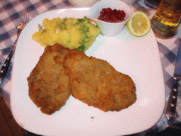 Dinner at a restaurant at the Hackescher Markt square