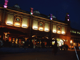 North side of the Barist restaurant at the Hackescher Markt square, by night