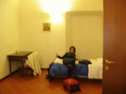 Miaomiao in her room at the La Rocca castle