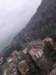 Hills at the west side of the town, viewed from the parking lot of the La Rocca castle