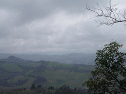 Hills at the south side of the town, viewed from the walkway to the La Rocca castle