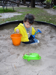 Max in the sandpit at the playground at BestZoo