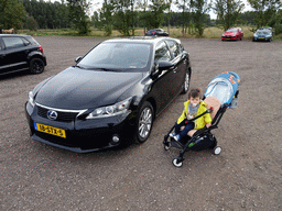 Max with our Lexus at the parking place at the Broekdijk street