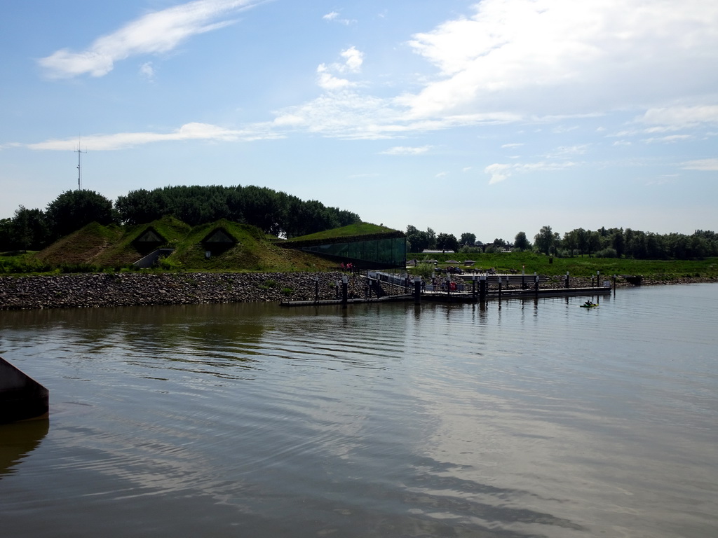 The Gat van den Kleinen Hil lake and the Biesbosch MuseumEiland, viewed from the bridge on the north side