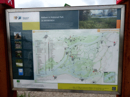 Map of the Biesbosch National Park at the main parking lot of the Biesbosch MuseumEiland