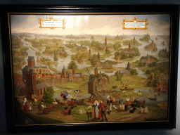 Painting of St. Elizabeth`s flood of 1421 at the Biesbosch MuseumEiland