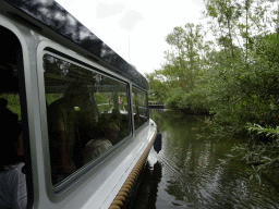 Our Fluistertocht tour boat on the Sloot Beneden Petrus creek