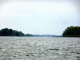 The Gat van van Kampen lake and the Moerdijk industrial area, viewed from the Fluistertocht tour boat