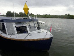 Front of our Fluistertocht tour boat, viewed from the Biesbosch MuseumEiland