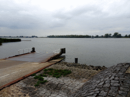 The Biesbosch Ferry over the Nieuwe Merwede canal, viewed from the Brabantse Oever side