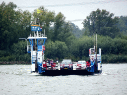 The Biesbosch Ferry over the Nieuwe Merwede canal, viewed from the Brabantse Oever side