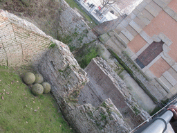 Ruins at the left front of the Porta Galliera gate at the Piazza XX Settembre square