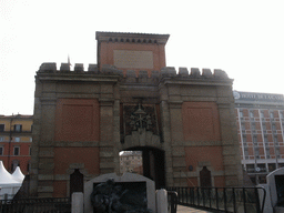 Front of the Porta Galliera gate at the Piazza XX Settembre square
