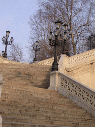 Left side of the Scalinata Del Pincio staircase at the northwest side of the Montagnola Park