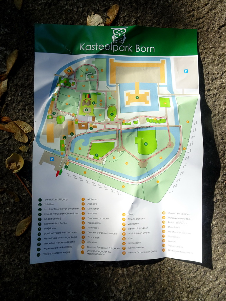 Map of the Kasteelpark Born zoo