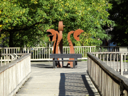 Piece of art at the walkway of the Kasteelpark Born zoo