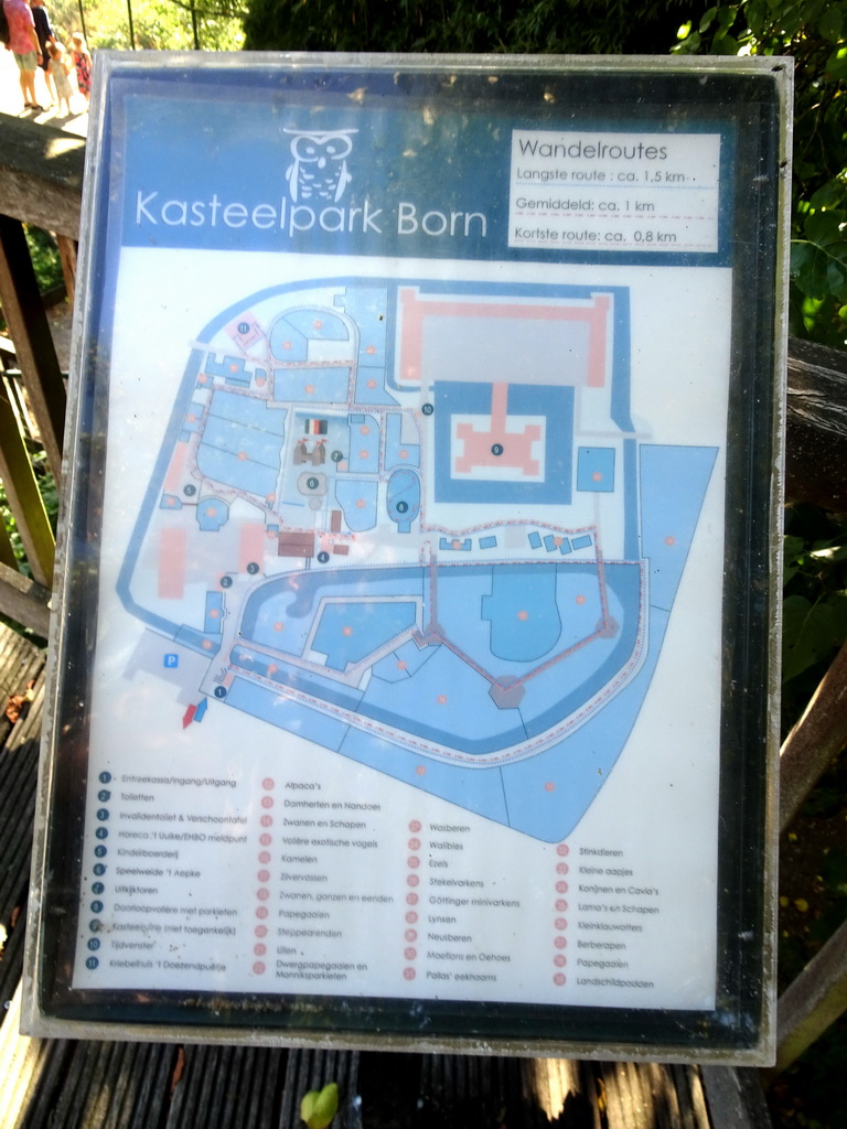 Map of the Kasteelpark Born zoo