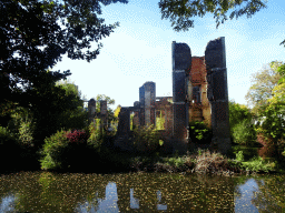 The southeast side of the ruins of Castle Born, viewed from the Kasteelpark Born zoo