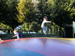 Max on the trampoline at the Kasteelpark Born zoo