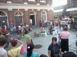Street artists in front of Faneuil Hall