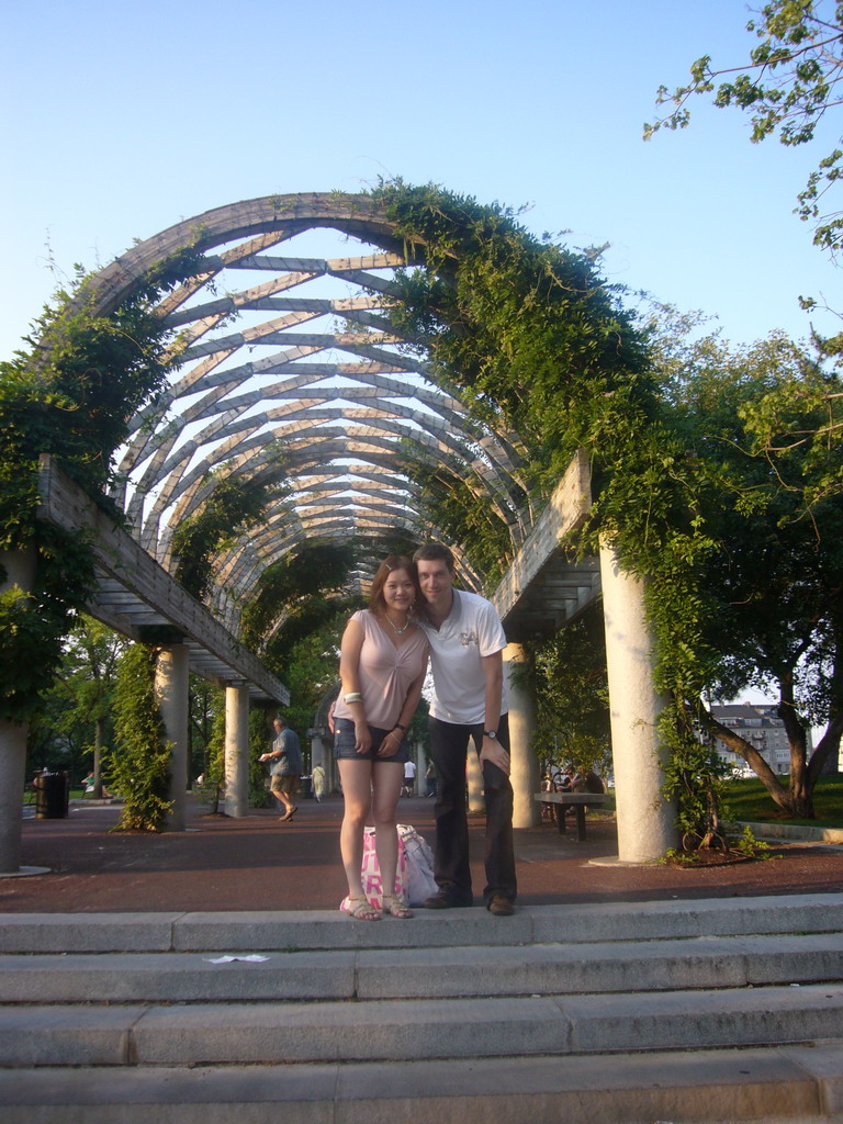 Tim and Miaomiao at the Christopher Columbus Park