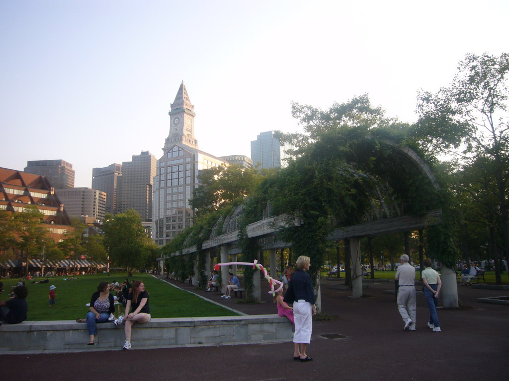 Christopher Columbus Park and the Custom House Tower