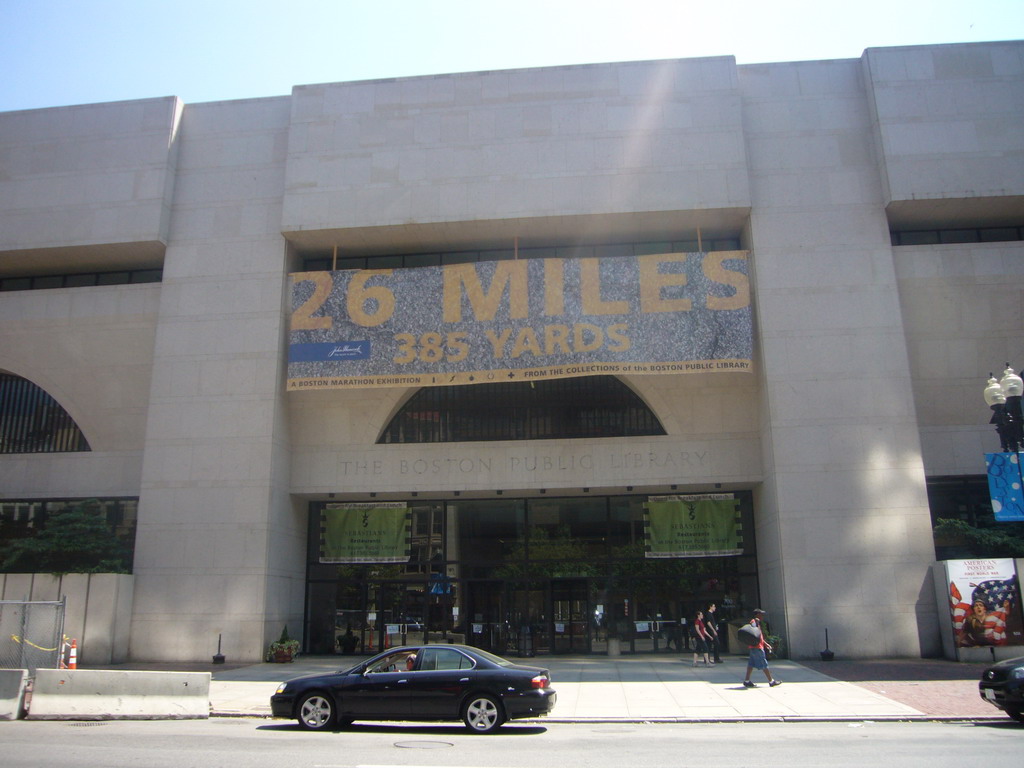 The entrance of the Boston Public Library