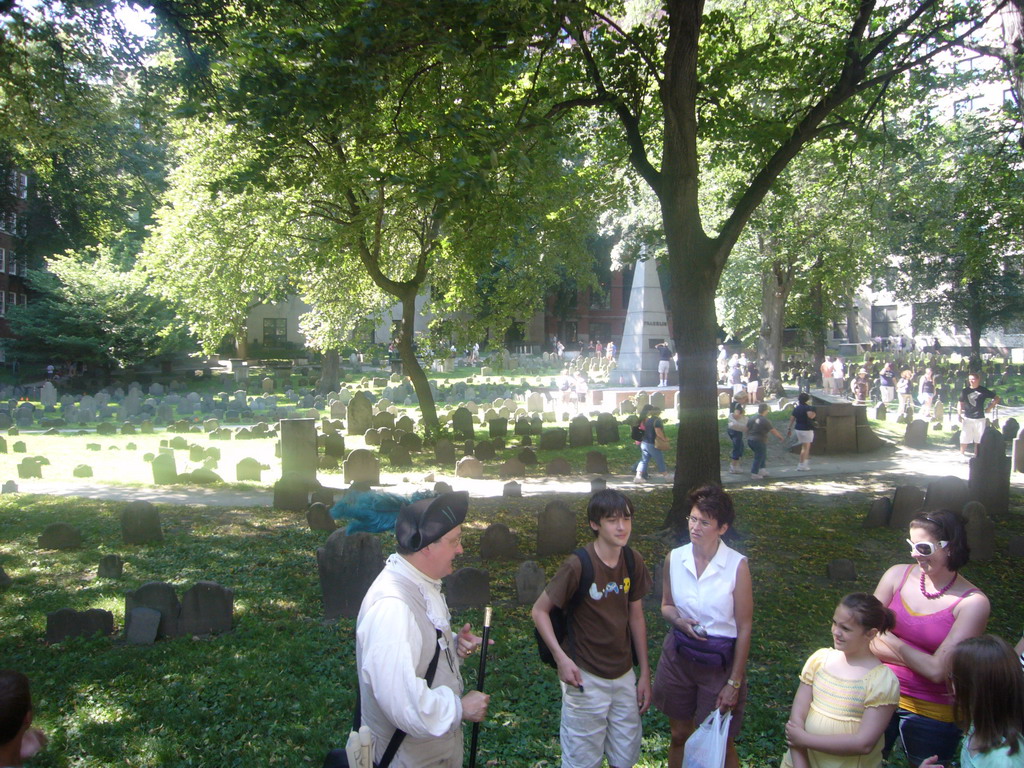 Our tour guide at the Granary Burying Ground