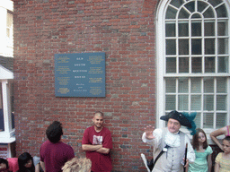 Our tour guide at the Old South Meeting House