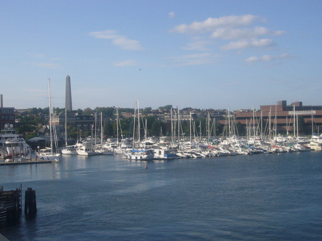 The Charlestown Navy Yard and the Bunker Hill Monument, from the Charlestown Bridge