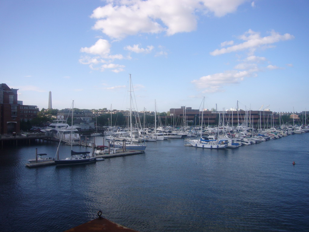 The Charlestown Navy Yard and the Bunker Hill Monument, from the Charlestown Bridge