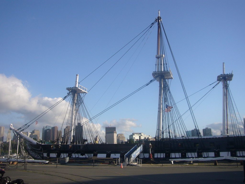 The USS Constitution ship at the Charlestown Navy Yard