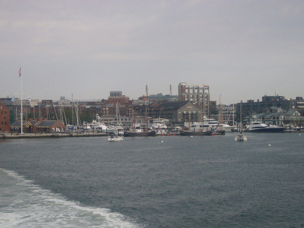 The harbour of Boston from the Whale Watch boat