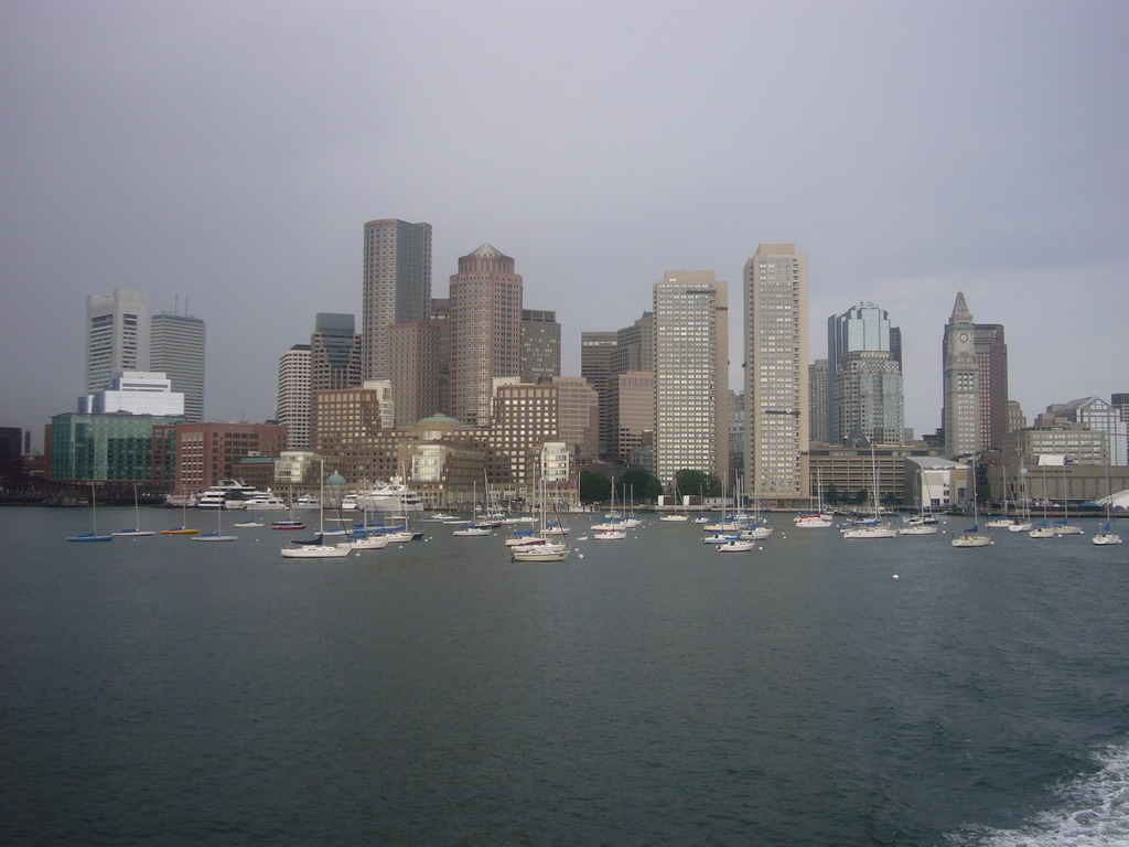 Skyline of Boston from the Whale Watch boat