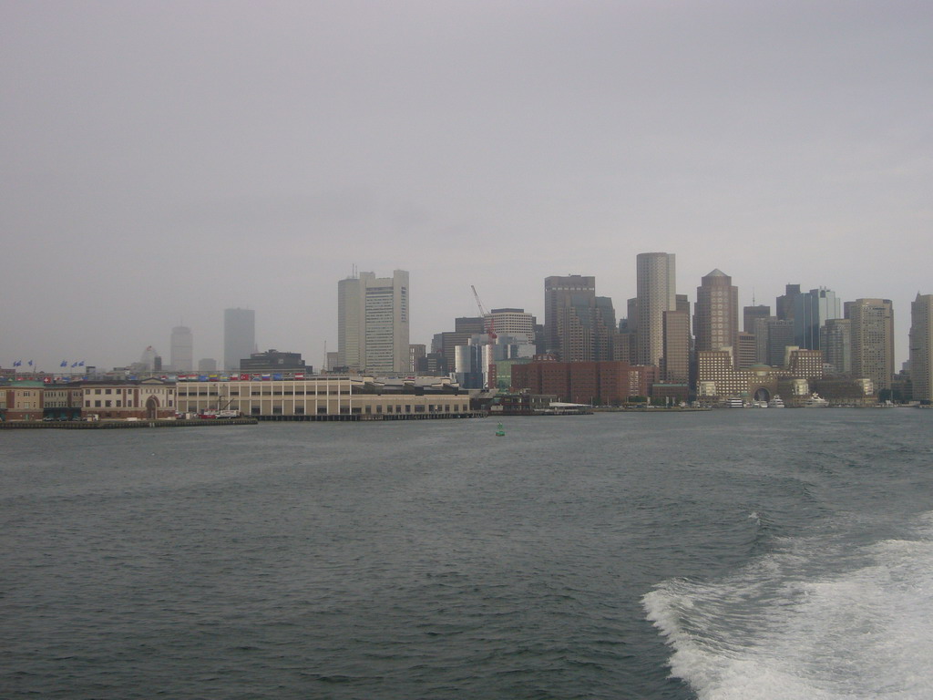 Skyline of Boston from the Whale Watch boat