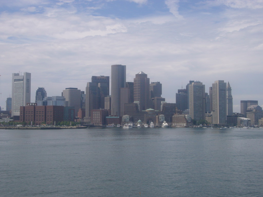 Skyline of Boston from the Whale Watch boat