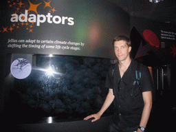 Tim with jellyfish, in the New England Aquarium