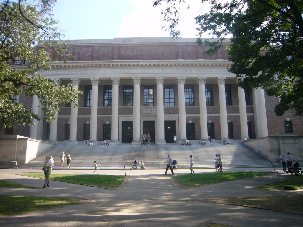 The Widener Library, at Harvard
