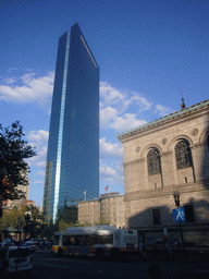 The Boston Public Library and the John Hancock Tower